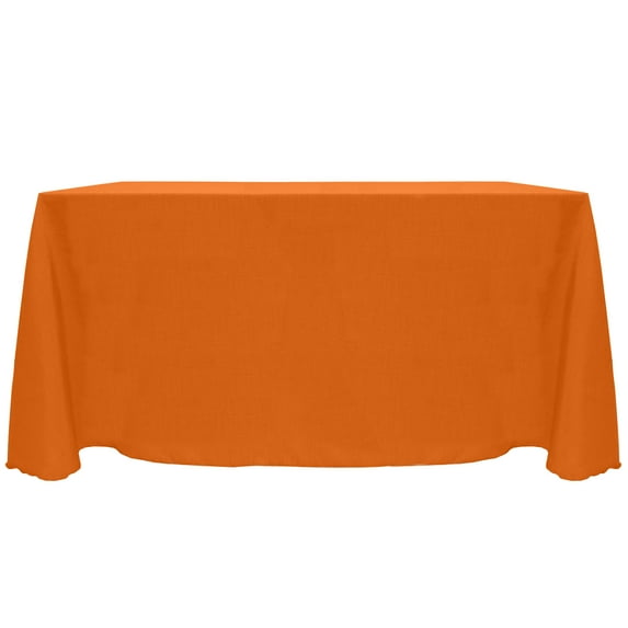 Ultimate Textile Reversible Shantung Satin - Majestic 90 x 156-Inch Rectangular Tablecloth Orange