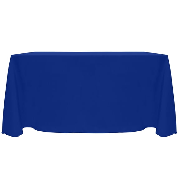 Ultimate Textile Reversible Shantung Satin - Majestic 90 x 156-Inch Rectangular Tablecloth Royal Blue