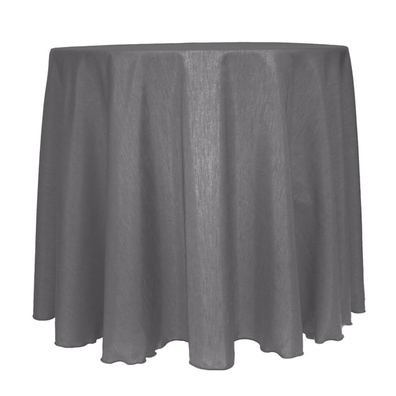 Ultimate Textile Reversible Shantung Satin - Majestic 96-Inch Round Tablecloth Charcoal Grey