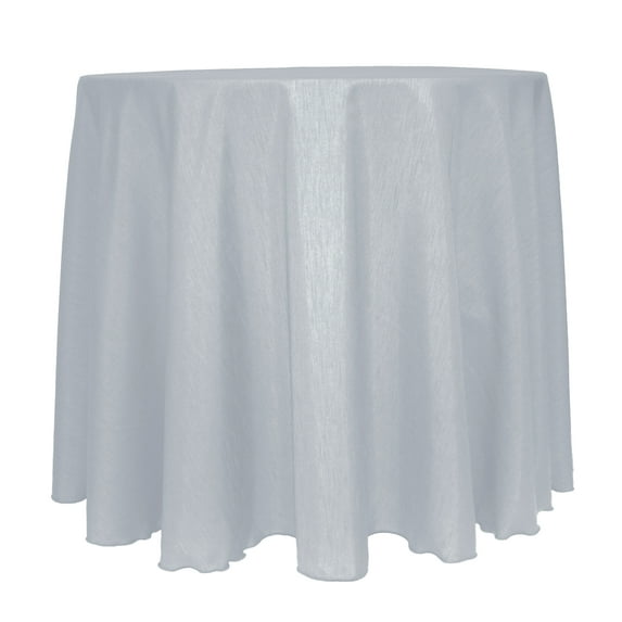 Ultimate Textile Reversible Shantung Satin - Majestic 96-Inch Round Tablecloth Silver