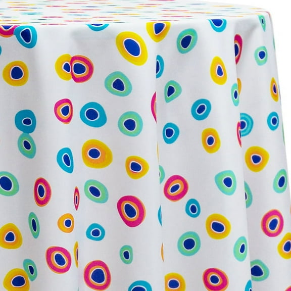 Ultimate Textile Rocko Light 90-Inch Round Patterned Tablecloth