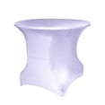 thumbnail image 1 of Ultimate Textile Round Fitted Stretch Spandex Table Cover Lilac Light Purple, 1 of 2