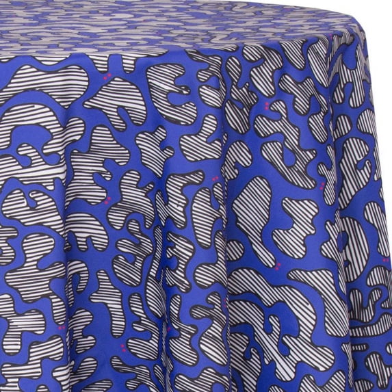 Ultimate Textile Samy 96-Inch Round Patterned Tablecloth