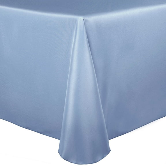 Ultimate Textile Satin 108 x 132-Inch Rectangular Tablecloth Periwinkle Blue