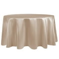 thumbnail image 1 of Ultimate Textile Satin 126-Inch Round Tablecloth Cafe Khaki Brown, 1 of 4