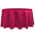 thumbnail image 1 of Ultimate Textile Satin 132-Inch Round Tablecloth Cerise Pink, 1 of 4