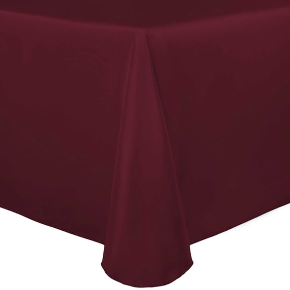 Ultimate Textile Satin 54 x 96-Inch Oval Tablecloth Magenta Red
