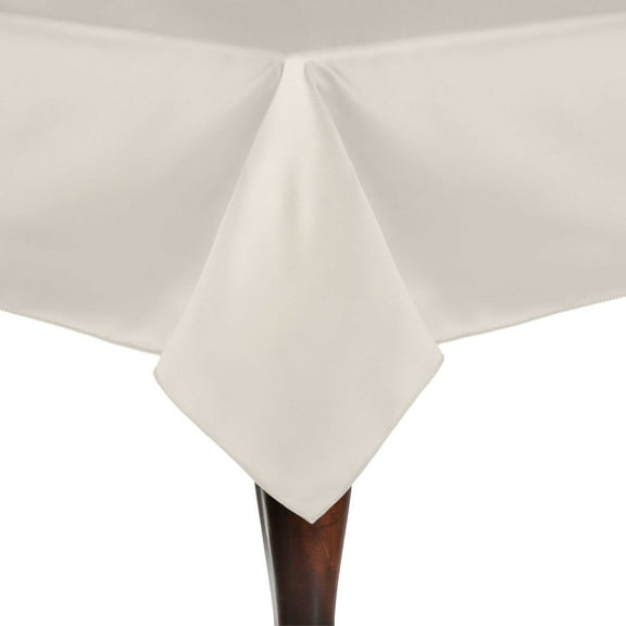 Ultimate Textile Satin 54 x 96-Inch Rectangular Tablecloth Ivory Cream