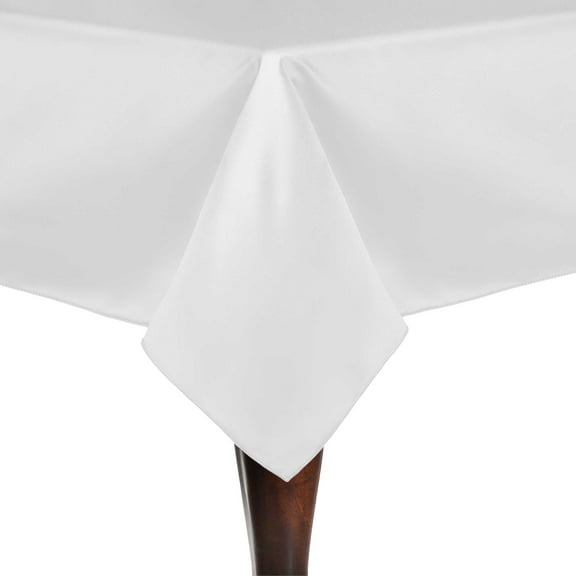 Ultimate Textile Satin 54 x 96-Inch Rectangular Tablecloth White