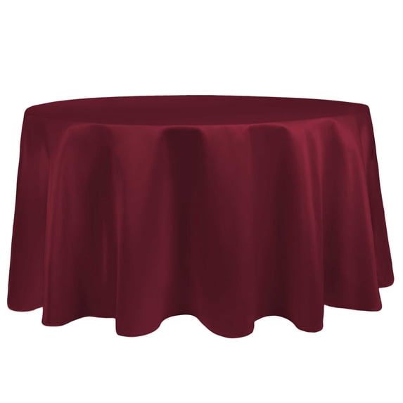 Ultimate Textile Satin 60-Inch Round Tablecloth Magenta Red