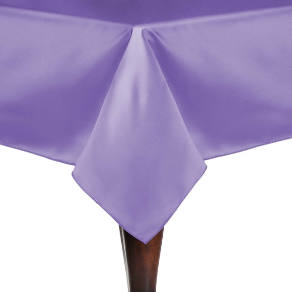 Ultimate Textile Satin 60 x 120-Inch Rectangular Tablecloth Violet Purple