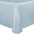 thumbnail image 1 of Ultimate Textile Satin 60 x 84-Inch Oval Tablecloth Ice Blue, 1 of 4