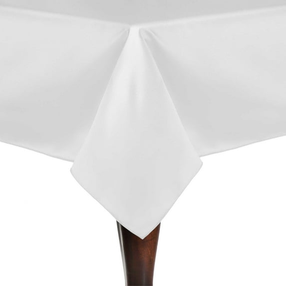 Ultimate Textile Satin 72 x 120-Inch Rectangular Tablecloth White