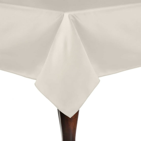Ultimate Textile Satin 72 x 72-Inch Square Tablecloth Ivory Cream