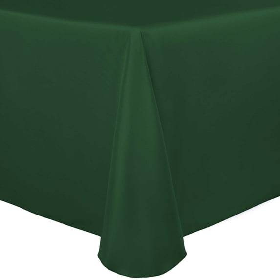Ultimate Textile Satin 90 x 132-Inch Rectangular Tablecloth Hunter Green