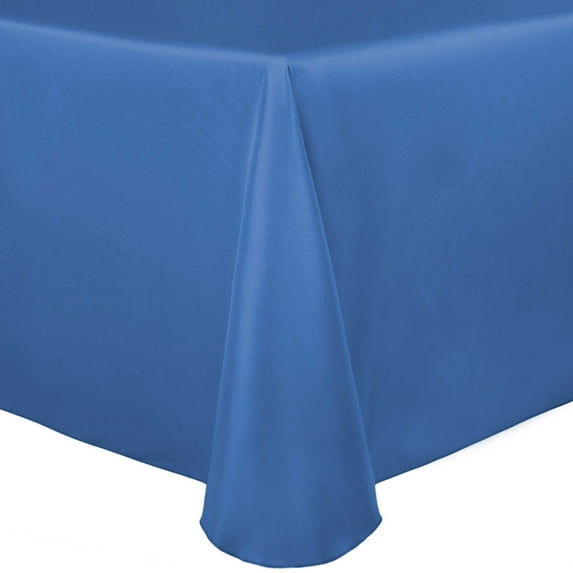 Ultimate Textile Satin 90 x 156-Inch Rectangular Tablecloth Cobalt Blue