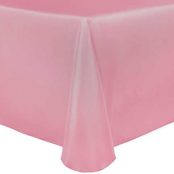 Ultimate Textile Satin 90 x 156-Inch Rectangular Tablecloth Peppermint Pink