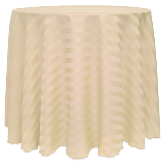 Ultimate Textile Satin-Stripe 108-Inch Round Tablecloth