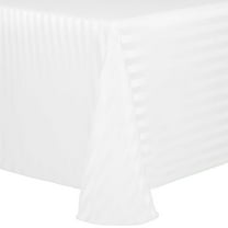 Ultimate Textile Satin-Stripe 108 x 156-Inch Oval Tablecloth
