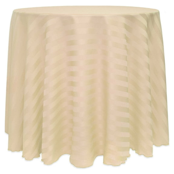 Ultimate Textile Satin-Stripe 120-Inch Round Tablecloth