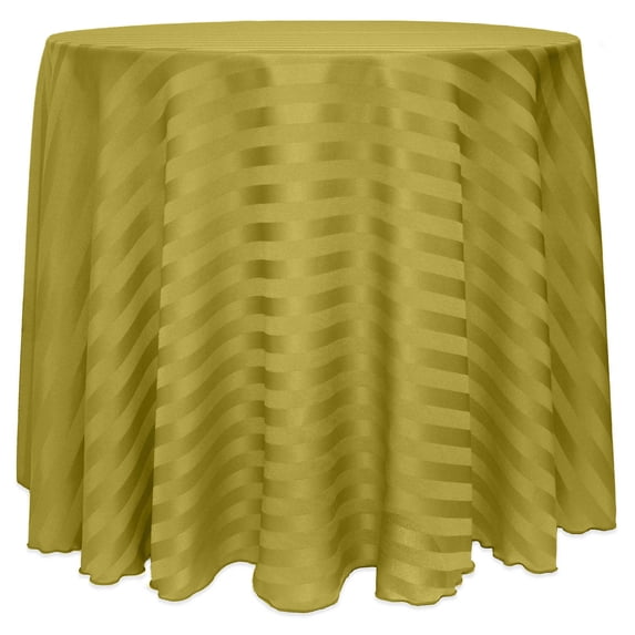 Ultimate Textile Satin-Stripe 120-inch Round Tablecloth Acid Green