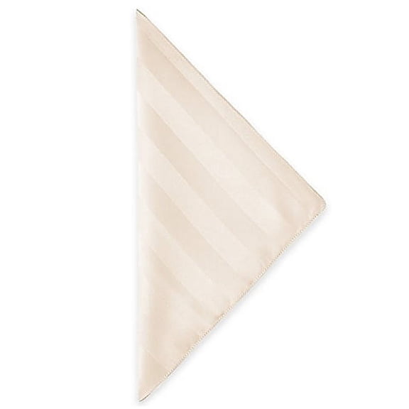 Ultimate Textile Satin-Stripe 17 x 17-Inch Cloth Napkins (1 Dozen) Ivory Cream