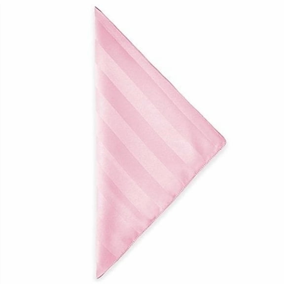 Ultimate Textile Satin-Stripe 17 x 17-Inch Cloth Napkins (1 Dozen) Light Pink