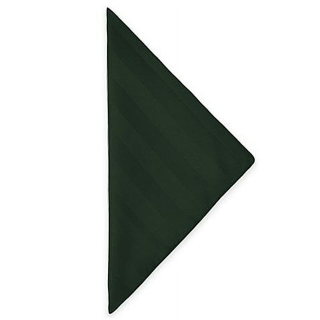 Ultimate Textile Satin-Stripe 20 x 20-Inch Dinner Napkins (1 Dozen) Forest Green