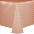 thumbnail image 1 of Ultimate Textile Satin-Stripe 52 x 70-Inch Oval Tablecloth Peach, 1 of 3