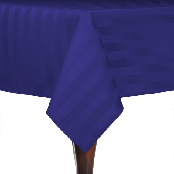 Ultimate Textile Satin-Stripe 54 x 54-Inch Square Tablecloth Royal Blue