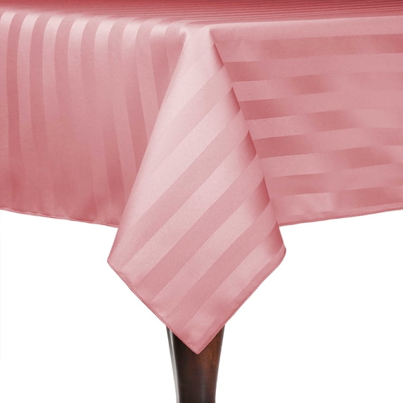 Ultimate Textile Satin-Stripe 54 x 54-Inch Square Tablecloth