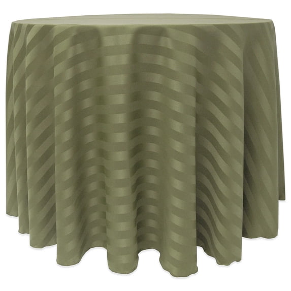 Ultimate Textile Satin-Stripe 60-Inch Round Tablecloth