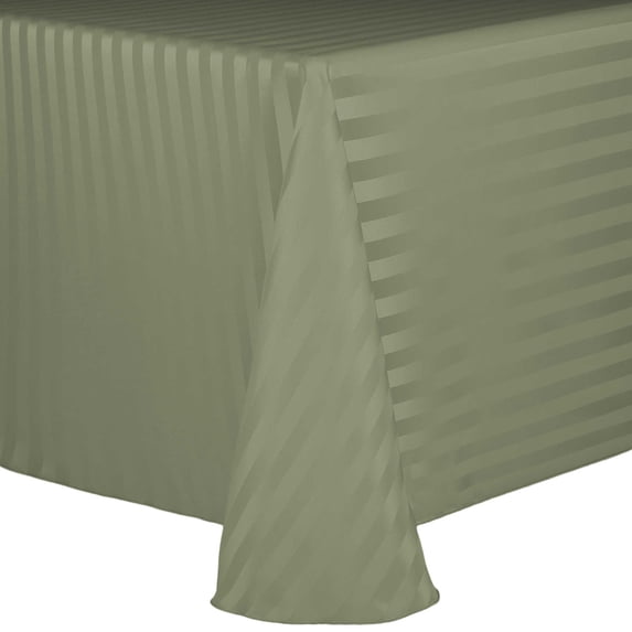 Ultimate Textile Satin-Stripe 60 x 102-Inch Oval Tablecloth