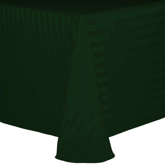 Ultimate Textile Satin-Stripe 60 x 120-Inch Oval Tablecloth