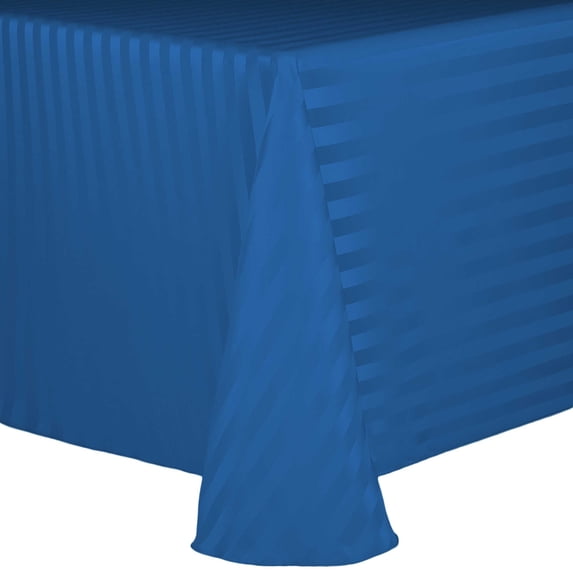 Ultimate Textile Satin-Stripe 60 x 120-Inch Oval Tablecloth