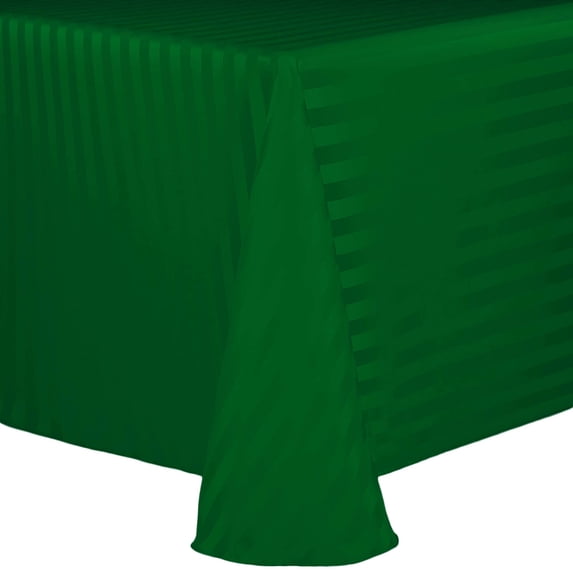 Ultimate Textile Satin-Stripe 60 x 144-Inch Oval Tablecloth