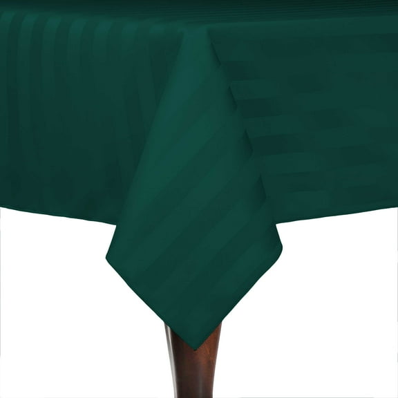 Ultimate Textile Satin-Stripe 60 x 60-Inch Square Tablecloth Teal