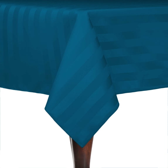 Ultimate Textile Satin-Stripe 60 x 60-Inch Square Tablecloth