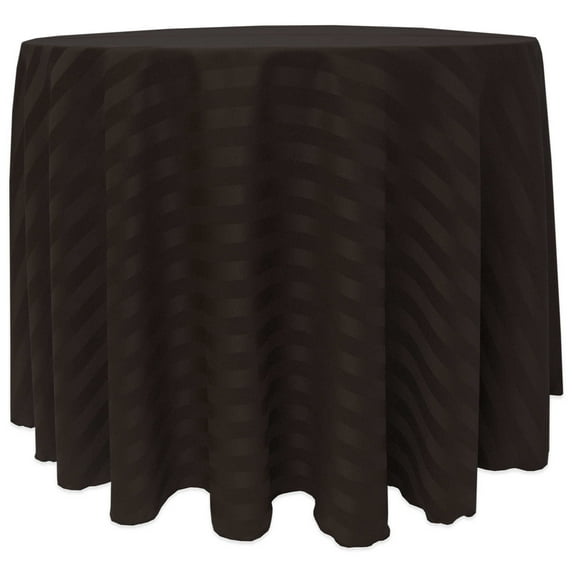 Ultimate Textile Satin-Stripe 84-Inch Round Tablecloth