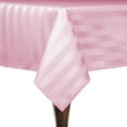 thumbnail image 1 of Ultimate Textile Satin-Stripe 84 x 84-Inch Square Tablecloth Light Pink, 1 of 3