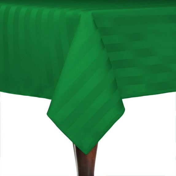 Ultimate Textile Satin-Stripe 84 x 84-Inch Square Tablecloth