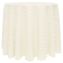 Ultimate Textile Satin-Stripe 90-Inch Round Tablecloth Ivory Cream