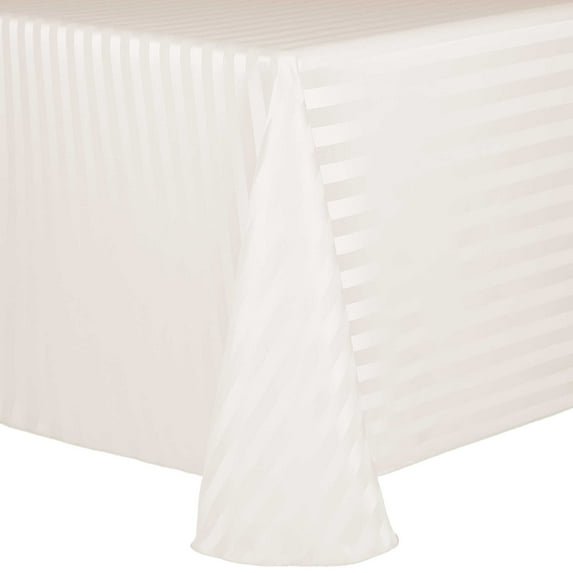 Ultimate Textile Satin-Stripe 90 x 156-Inch Rectangular Tablecloth