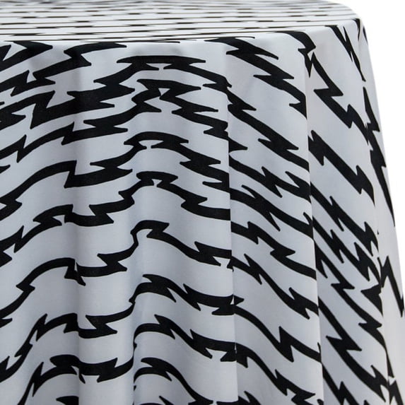 Ultimate Textile Sawtooth 96-Inch Round Patterned Tablecloth