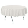 thumbnail image 1 of Ultimate Textile Saxony 60-Inch Round Damask Tablecloth White, 1 of 3