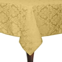 Ultimate Textile Saxony 72 x 108-inch Rectangular Damask Tablecloth Gold