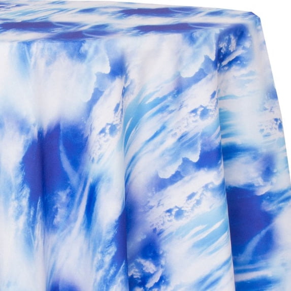Ultimate Textile Sky 102-Inch Round Patterned Tablecloth