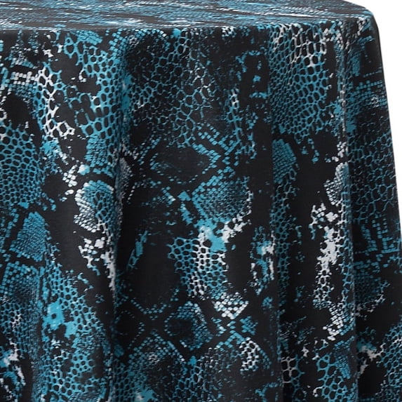 Ultimate Textile Snake Skin 114-Inch Round Patterned Tablecloth