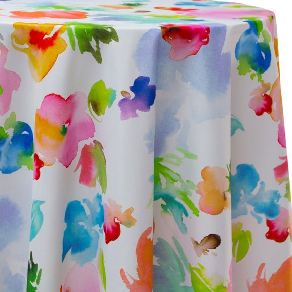 Ultimate Textile Sofia Floral Petals 60-Inch Round Tablecloth