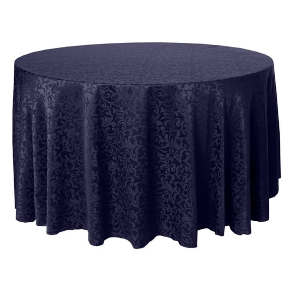 Ultimate Textile Somerset 114-Inch Round Damask Tablecloth Plum Purple